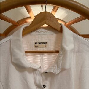 We The Free Ivory Button-Up Shirt